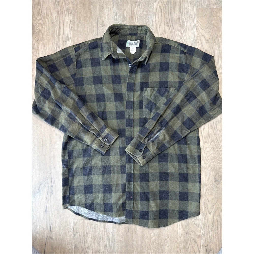 Shirt Plaid Haband Flannel Size Large